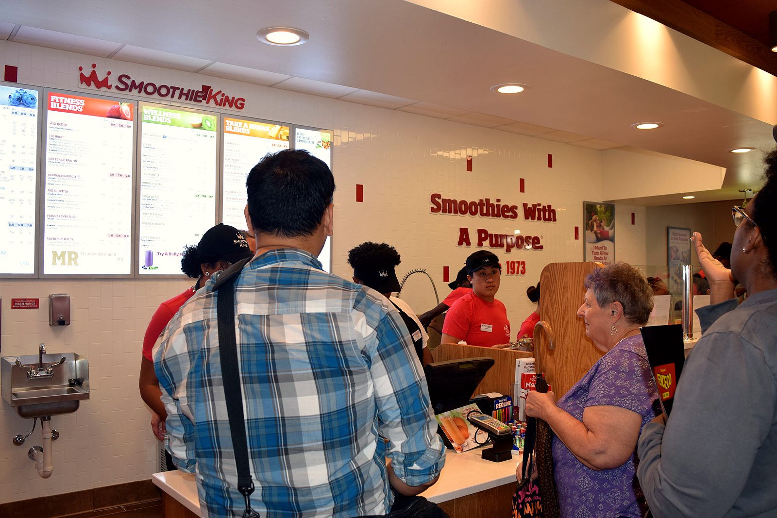 Service counter and menu wall