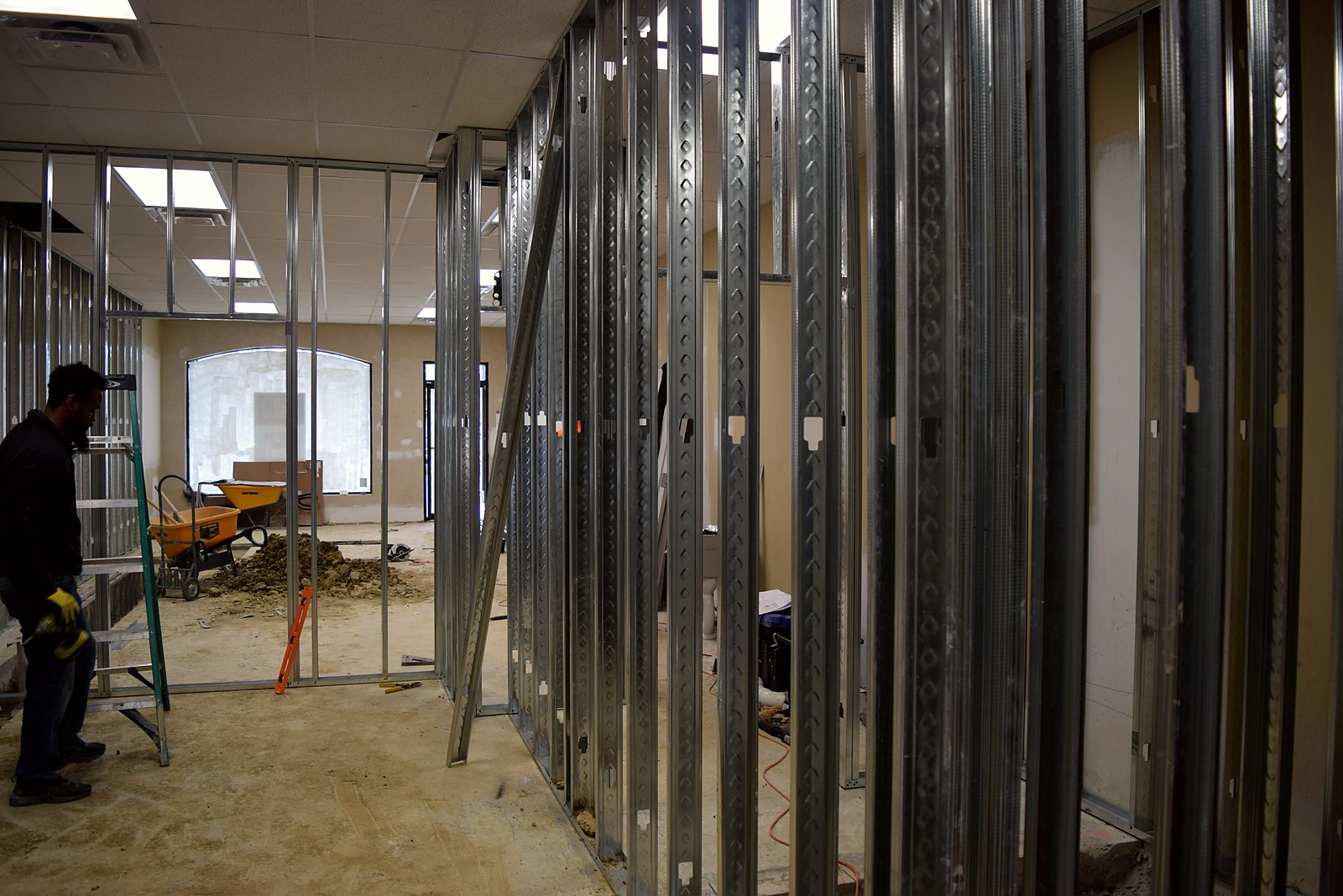 Framed walls ready for board